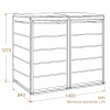 Zabudowa śmietnikowa TOP BOX CLASSIC 240 l – 2 moduł