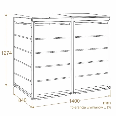 Zabudowa śmietnikowa TOP BOX CLASSIC 240 l – 2 moduł