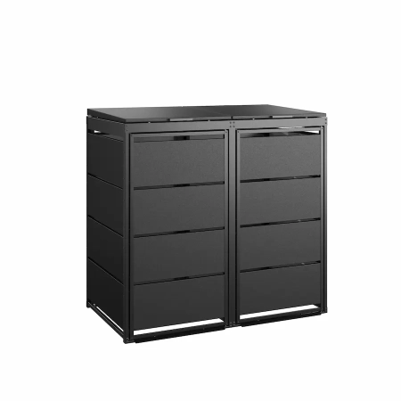 TOP BOX CLASSIC 2x120 l czarna – zabudowa na 2 kosze