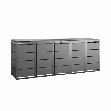 TOP BOX CLASSIC 5x120 l antracyt – zabudowa na 5 koszy