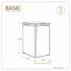TOP BOX BASIC 120L – wymiary zabudowy na kosz 120 l