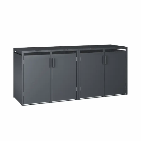 TOP BOX BASIC 4 × 120 l – zabudowa na 4 pojemniki antracyt