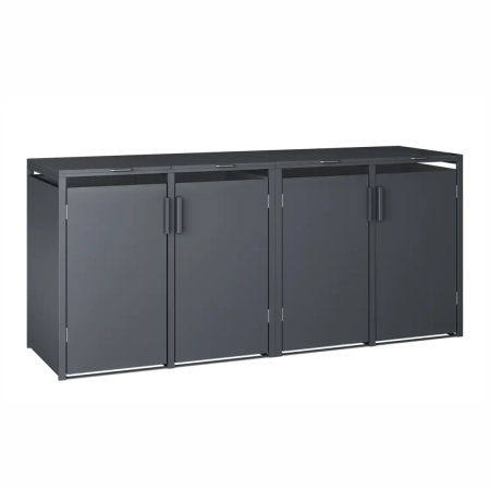 Zabudowa na 4 kosze 240 l TOP BOX BASIC – antracyt