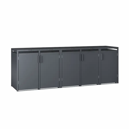 Zabudowa na 5 koszy na śmieci 120 l TOP BOX BASIC – antracyt