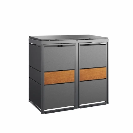 TOP BOX MODERN 2×120 l antracyt ze wstawką złoty dąb