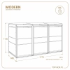 Wymiary TOP BOX MODERN 3×120 l – 1776×680×1130 mm