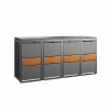 TOP BOX MODERN 4×120 l antracyt ze wstawką złoty dąb