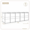 Wymiary TOP BOX MODERN 5×120 l – 2960×680×1130 mm