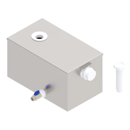Separator tłuszczu pod zlew ze stali nierdzewnej AISI 304 10 l z koszem 35 × 20 × 20 cm