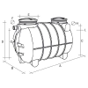 Osadnik gnilny 3500 l HDPE 2-komorowy + filtr | Wobet Hydret
