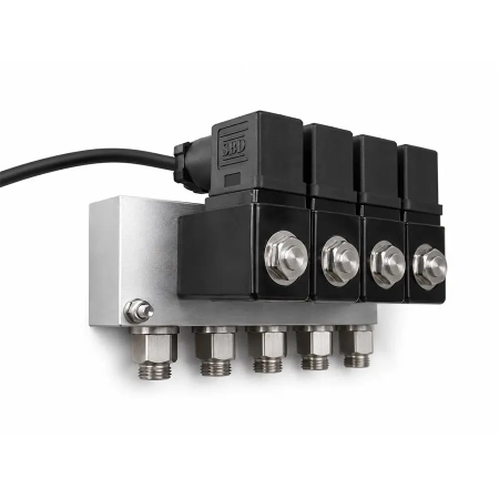 Listwa elektrozaworowa z cewkami do oczyszczalni typu ZBS