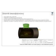 Karta techniaczna - Zbiornik bezodpływowy 2 m³ HDPE Z