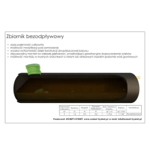 Zbiornik na szambo dwupłaszczowy 9 m³ HDPE - karta