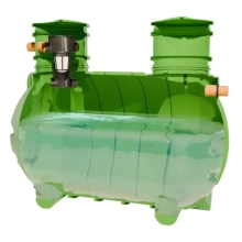 Zbiornik na deszczówkę 3500 l z filtrem HDPE R - przekrój