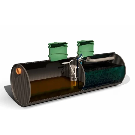 Oczyszczalnia biologiczna SBR ZBS-5C HDPE Z - przekrój
