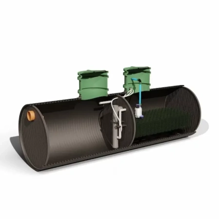 Oczyszczalnia biologiczna SBR ZBS-5C/KP HDPE Z - przekrój
